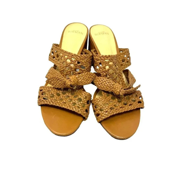 Alexandre Birman Women's brown Clarita Woven Leather Mule Sandals size 41 11 - Picture 2 of 14